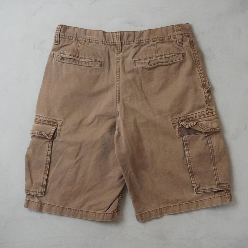 Old Navy Surplus Company Cargo Shorts 31 Mens Brown Khaki Paint Y2K Utility